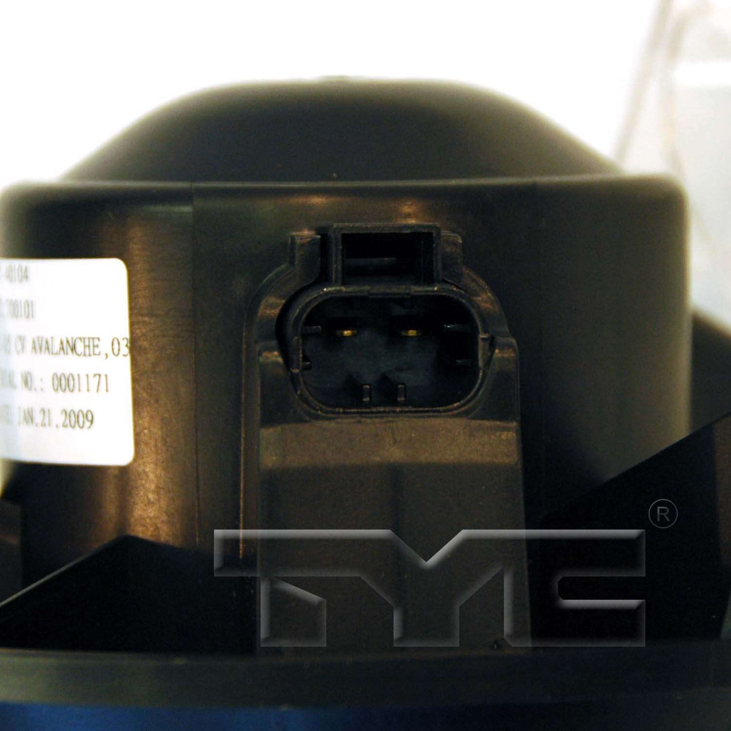 Connector View of Front HVAC Blower Motor TYC 700101