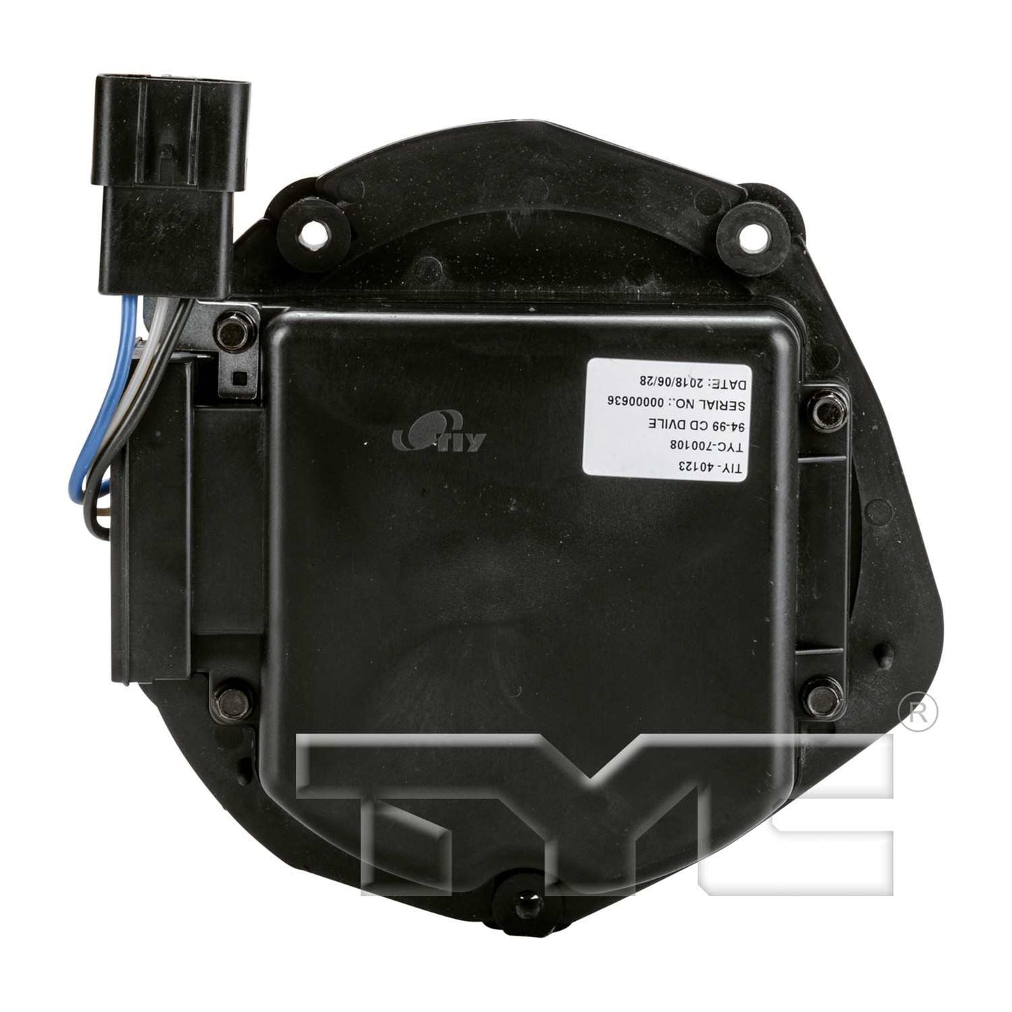 Top View of Front HVAC Blower Motor TYC 700108