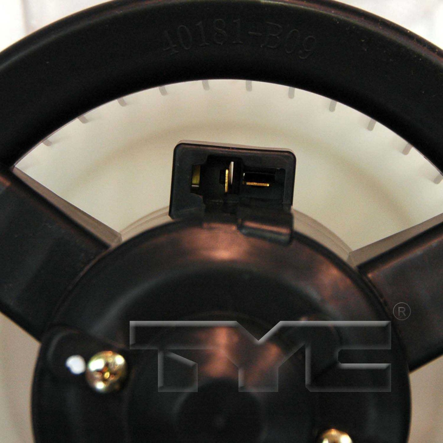 Angle View of Front HVAC Blower Motor TYC 700172