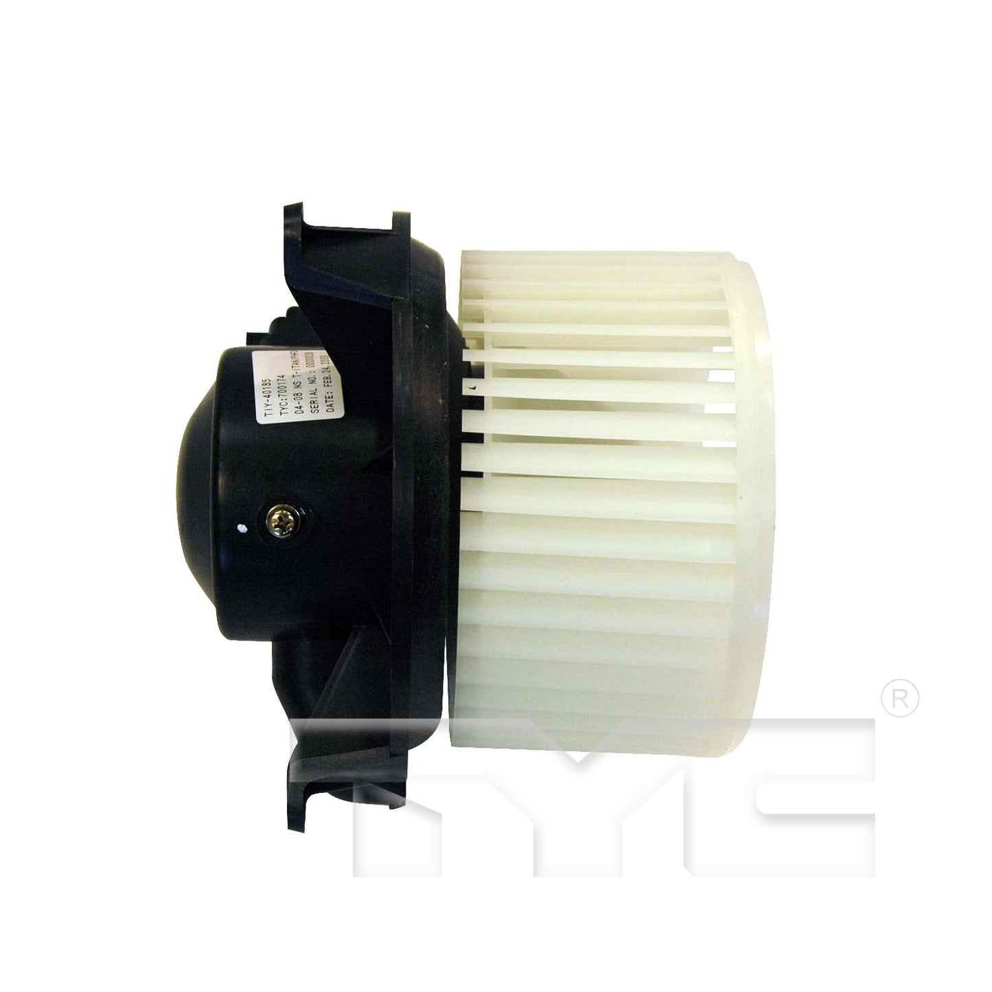 Angle View of Front HVAC Blower Motor TYC 700174