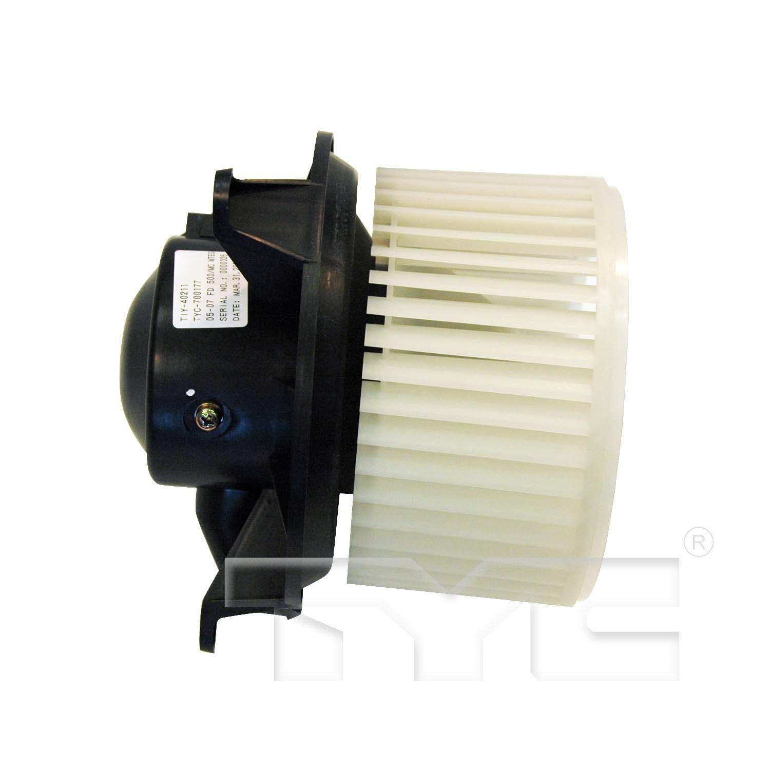 Angle View of Front HVAC Blower Motor TYC 700177