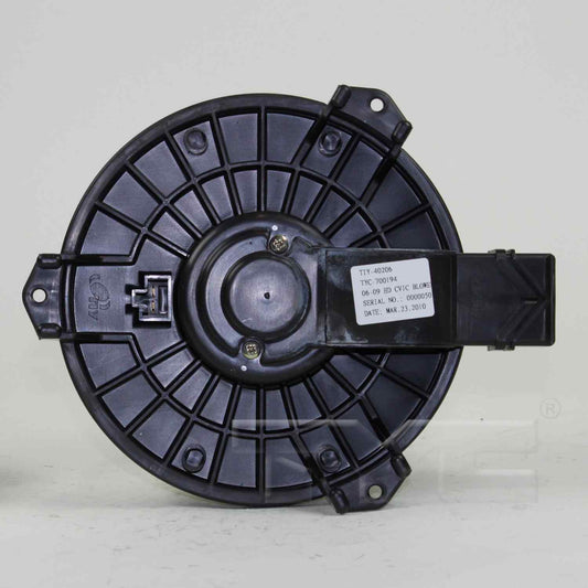 Top View of Front HVAC Blower Motor TYC 700194