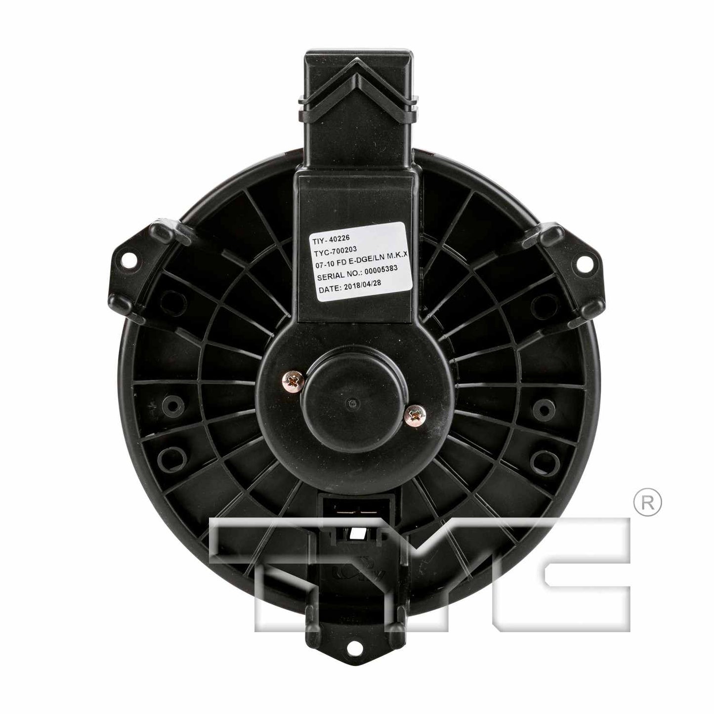 Top View of Front HVAC Blower Motor TYC 700203