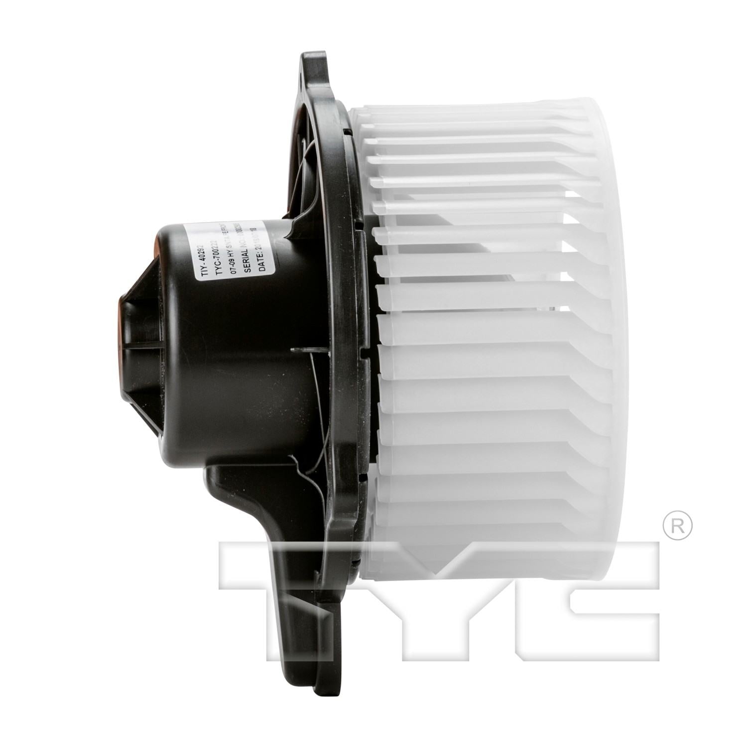 Angle View of Front HVAC Blower Motor TYC 700222