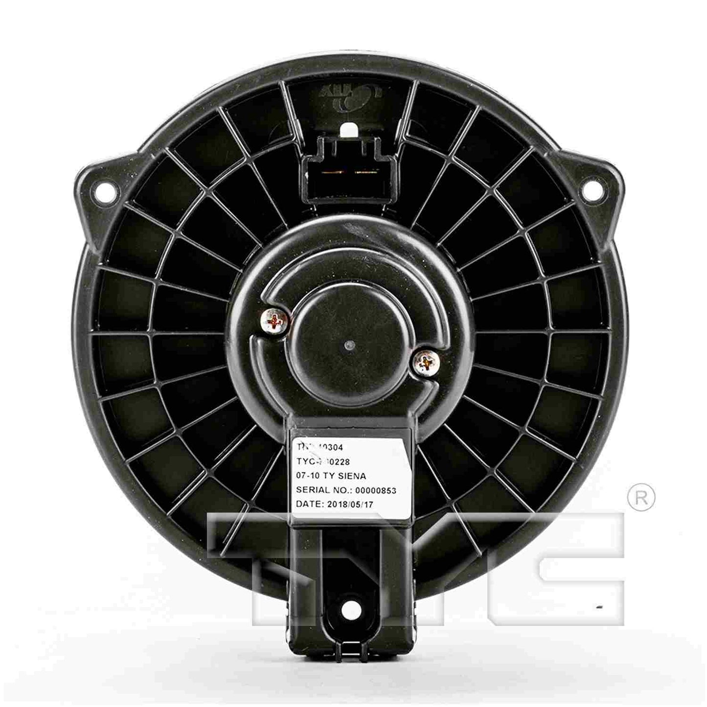 Top View of Front HVAC Blower Motor TYC 700228