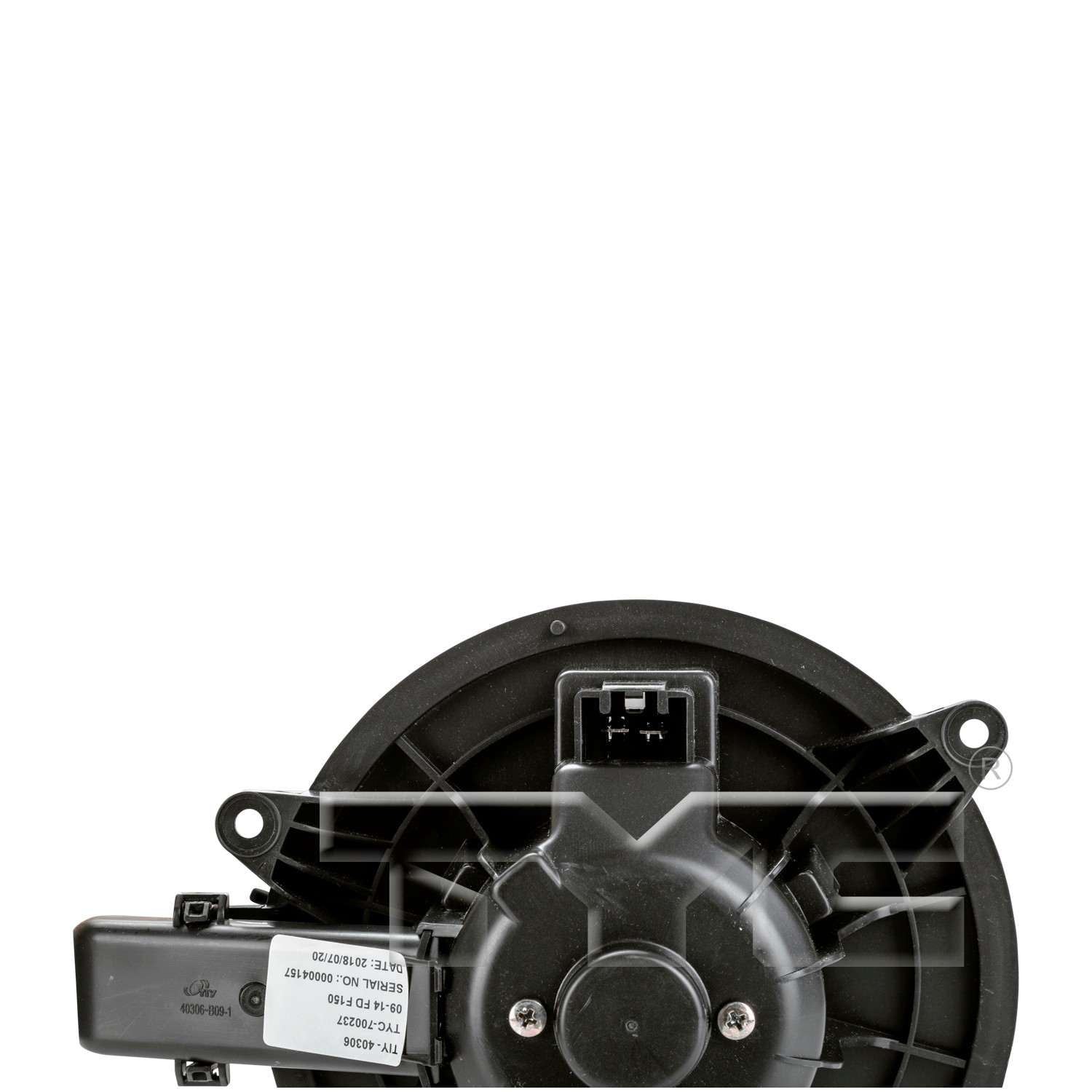 Side View of Front HVAC Blower Motor TYC 700237