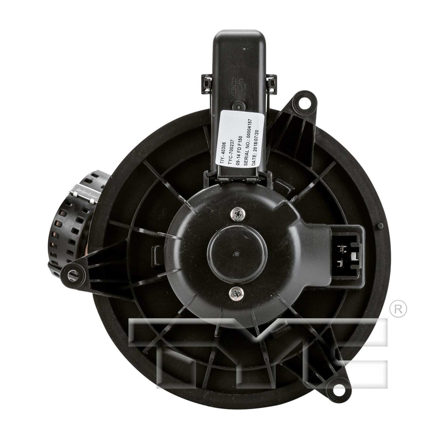 Top View of Front HVAC Blower Motor TYC 700237