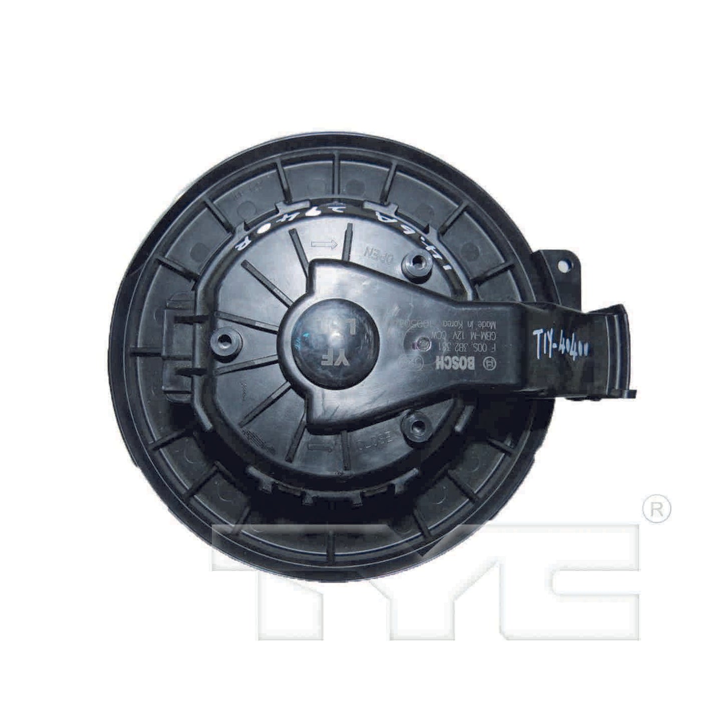 Back View of Front HVAC Blower Motor TYC 700263