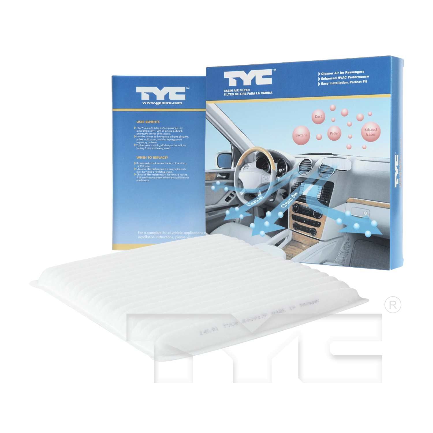 Package View of Cabin Air Filter TYC 800017P