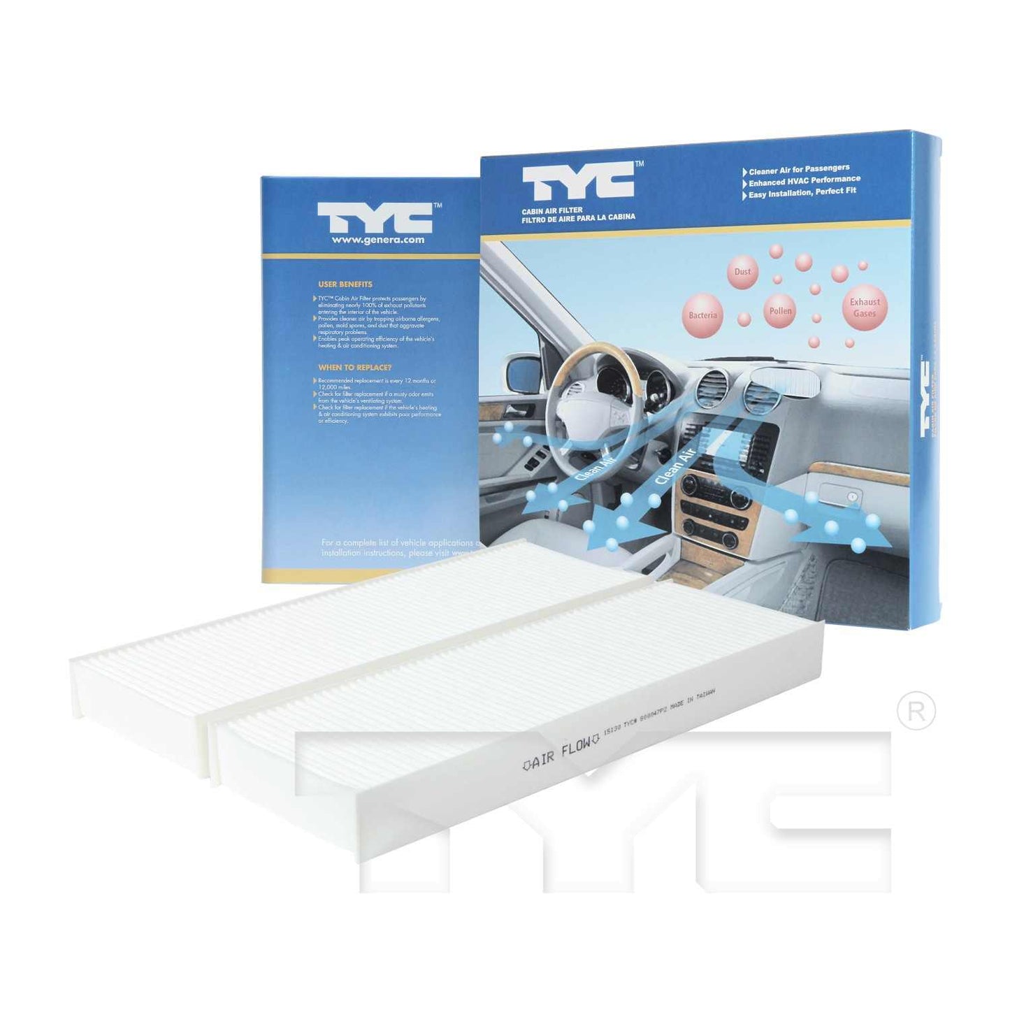 Package View of Cabin Air Filter TYC 800047P2