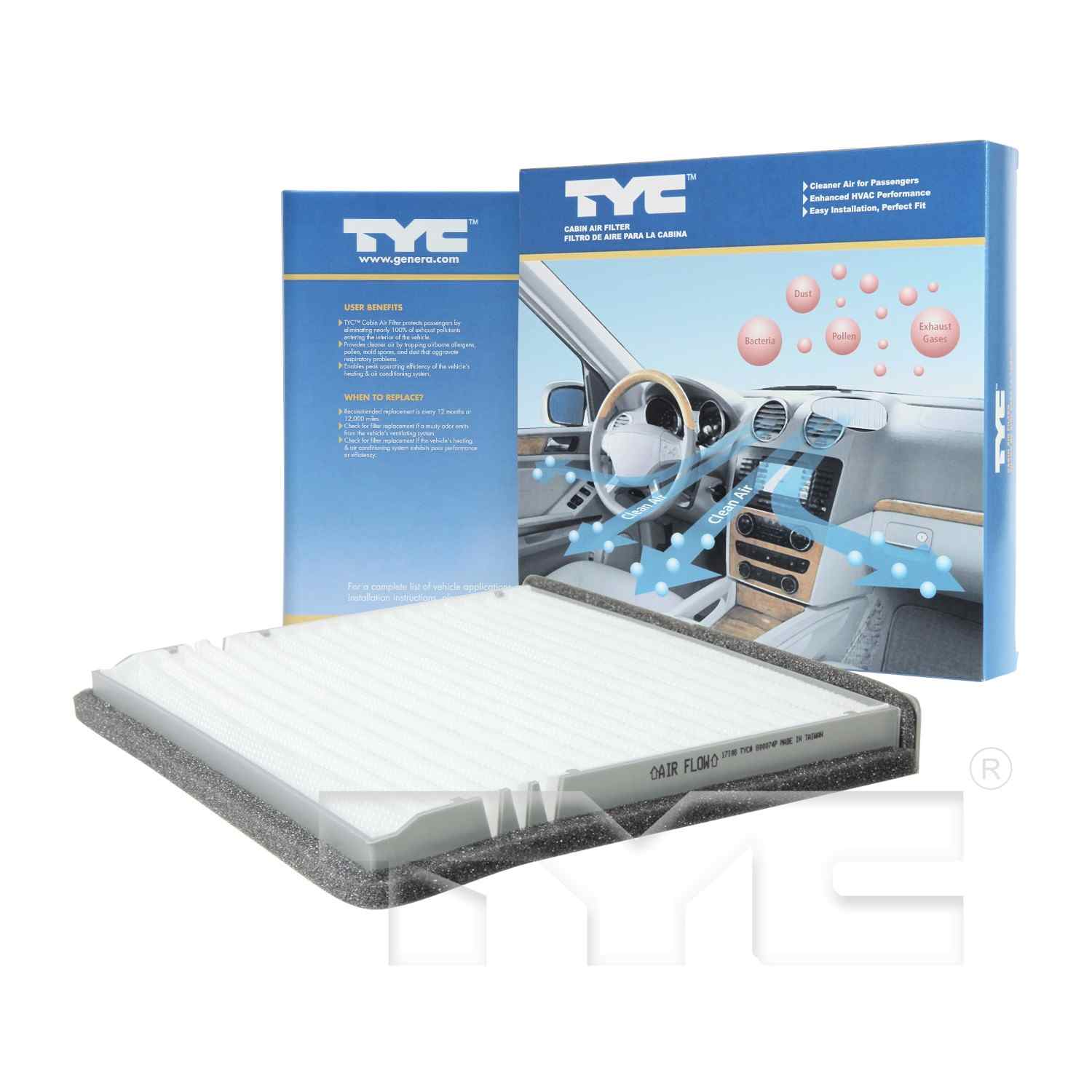 Package View of Cabin Air Filter TYC 800074P