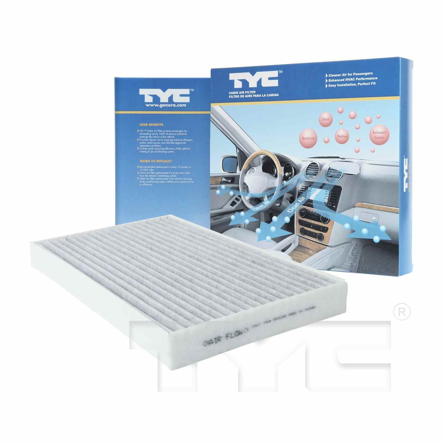 Package View of Cabin Air Filter TYC 800128C