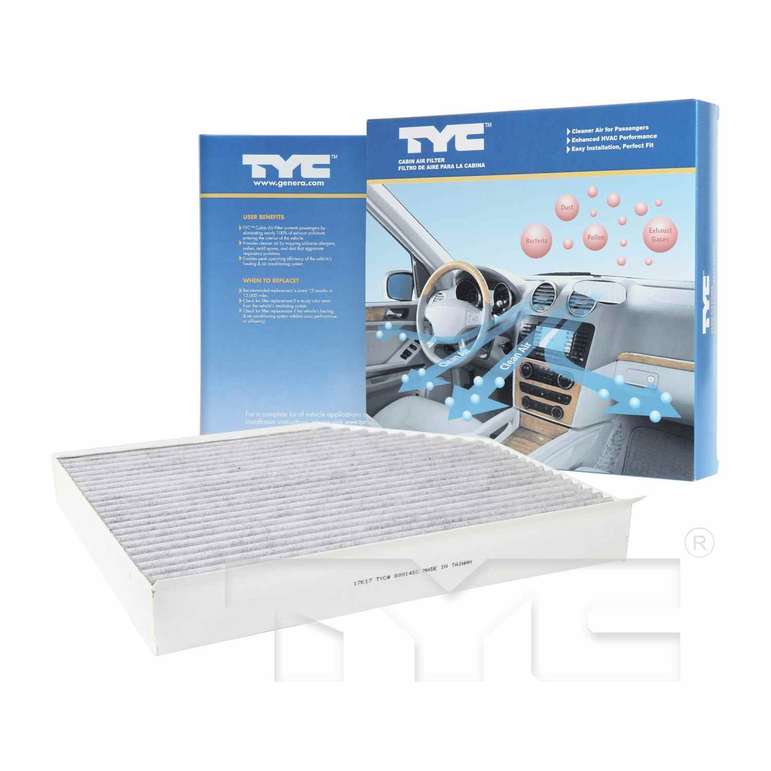 Package View of Cabin Air Filter TYC 800145C