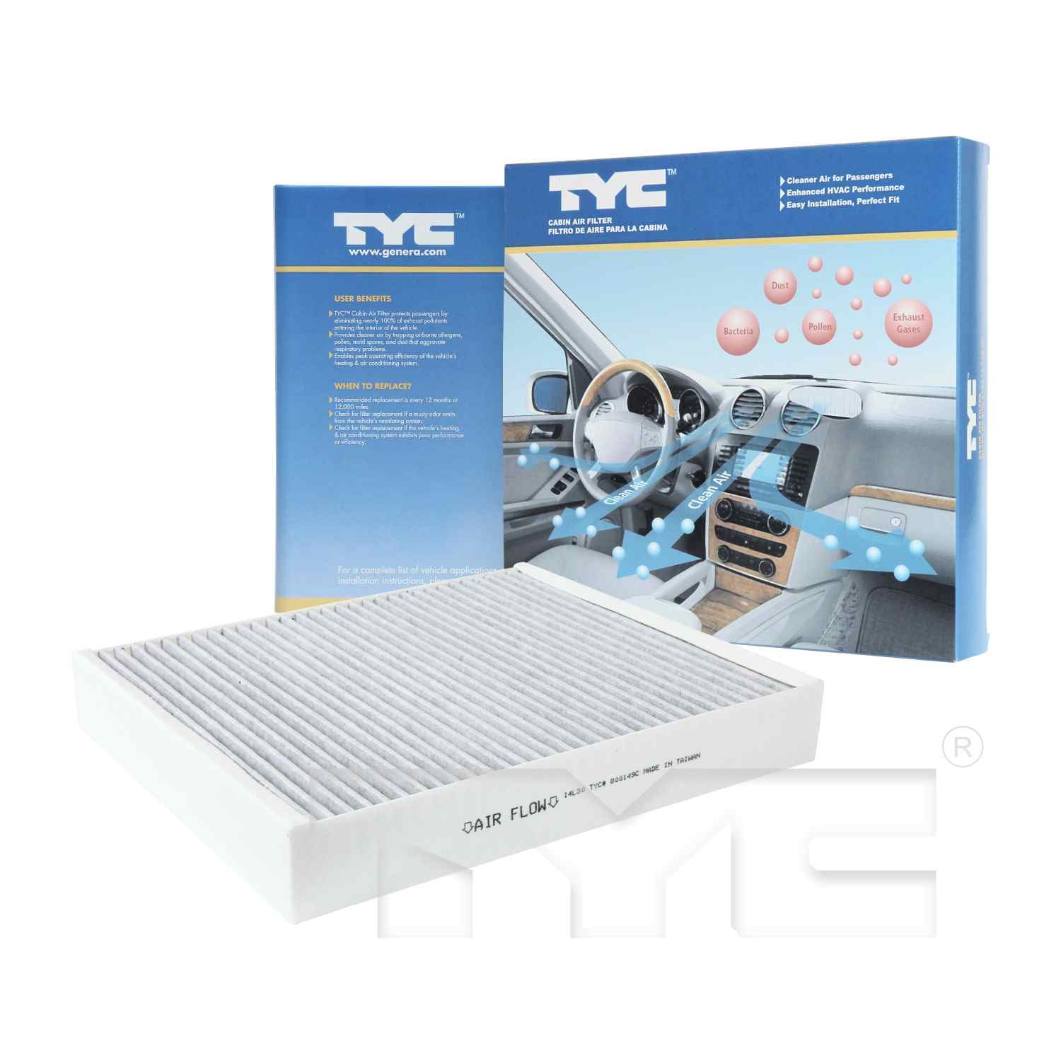 Package View of Cabin Air Filter TYC 800149C