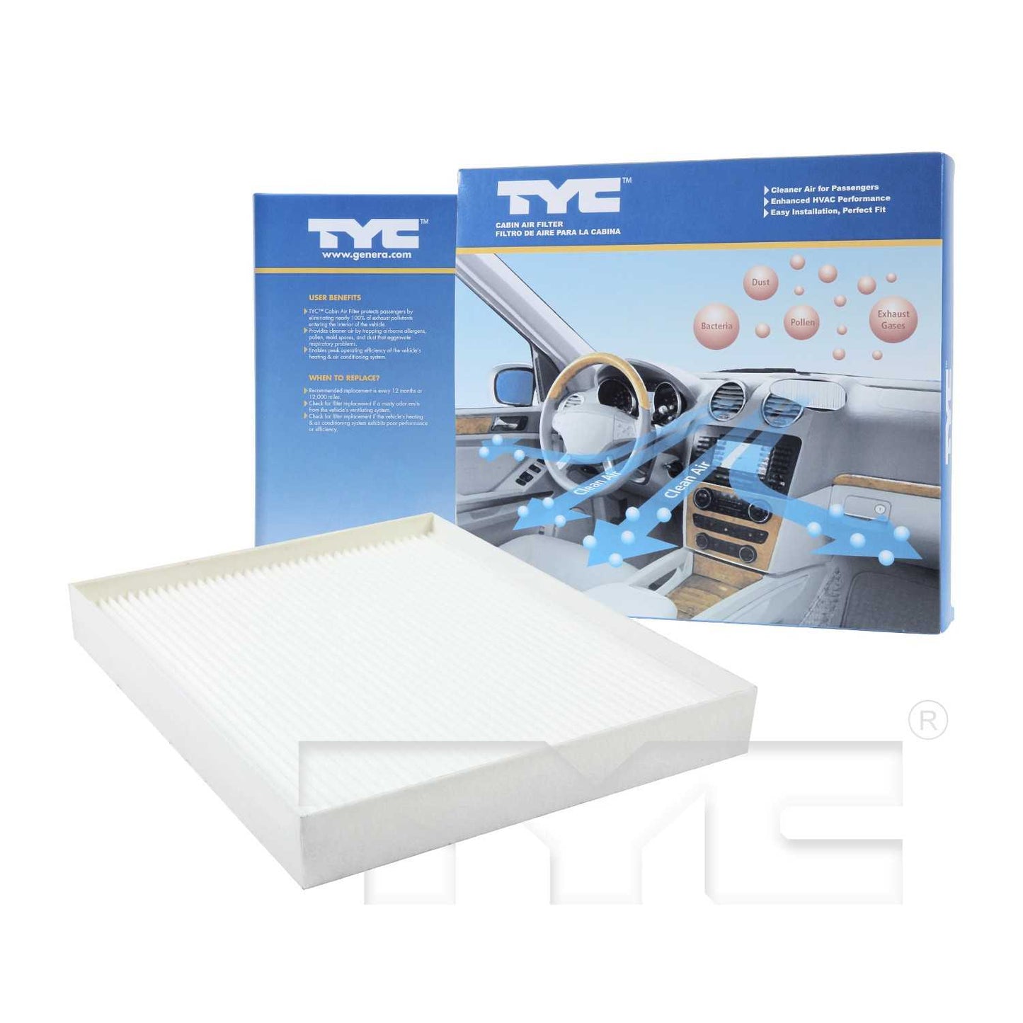 Package View of Cabin Air Filter TYC 800216P