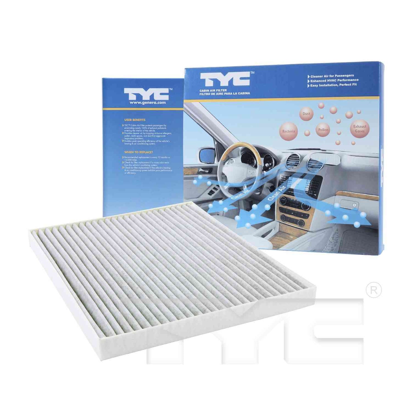 Package View of Cabin Air Filter TYC 800218C