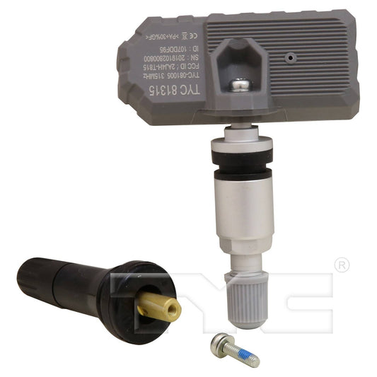 Top View of Tire Pressure Monitoring System Programmable Sensor TYC 81315