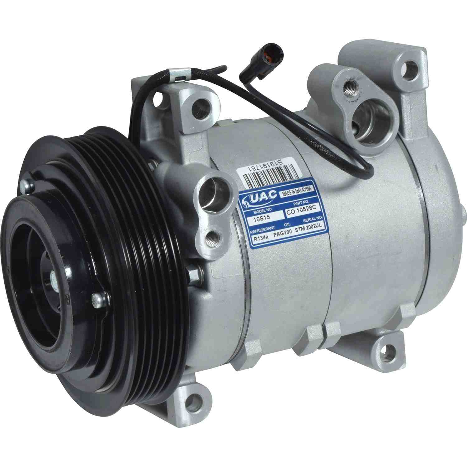 Front View of A/C Compressor UNIVERSAL AIR COND CO10528C