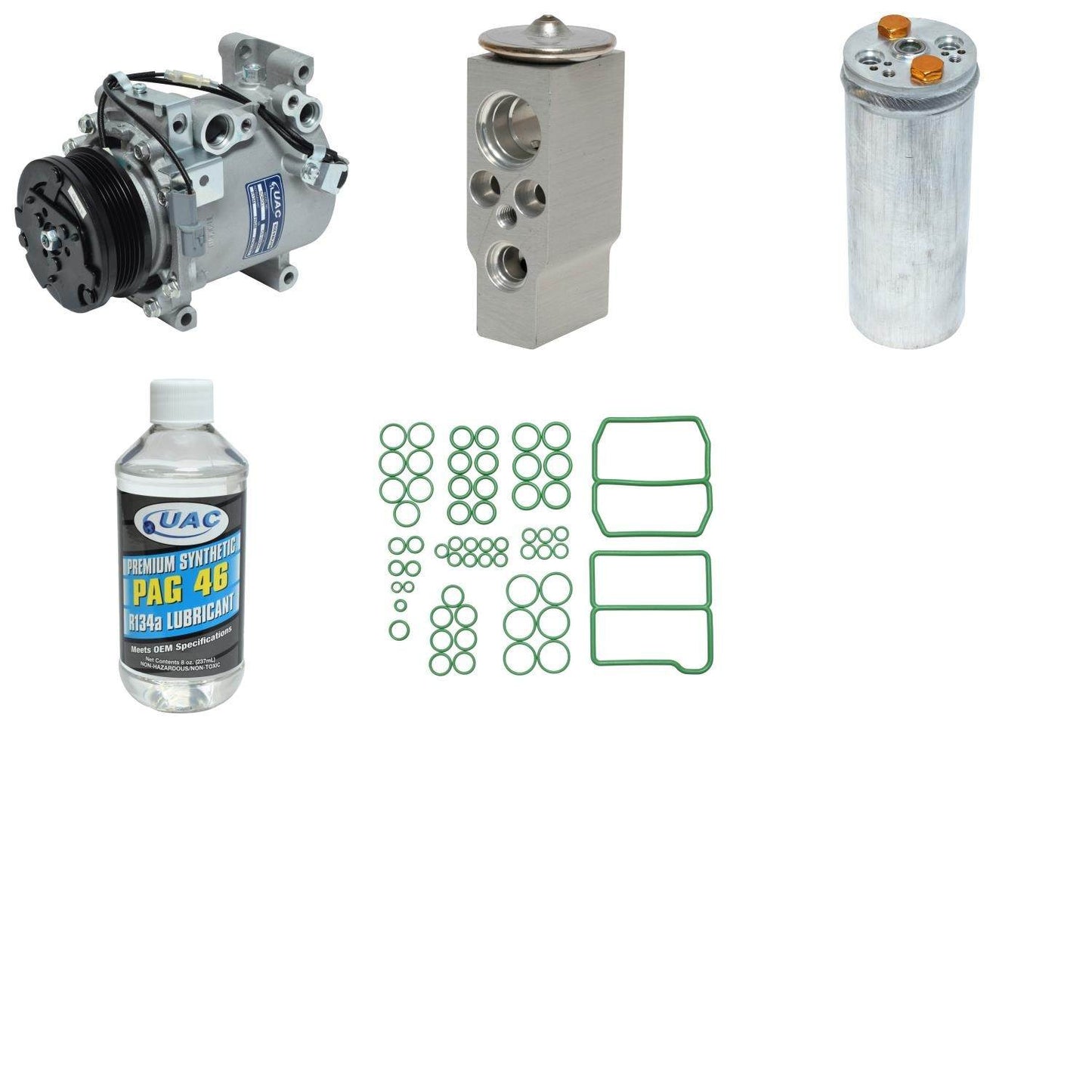 Front View of A/C Compressor and Component Kit UNIVERSAL AIR COND KT1901