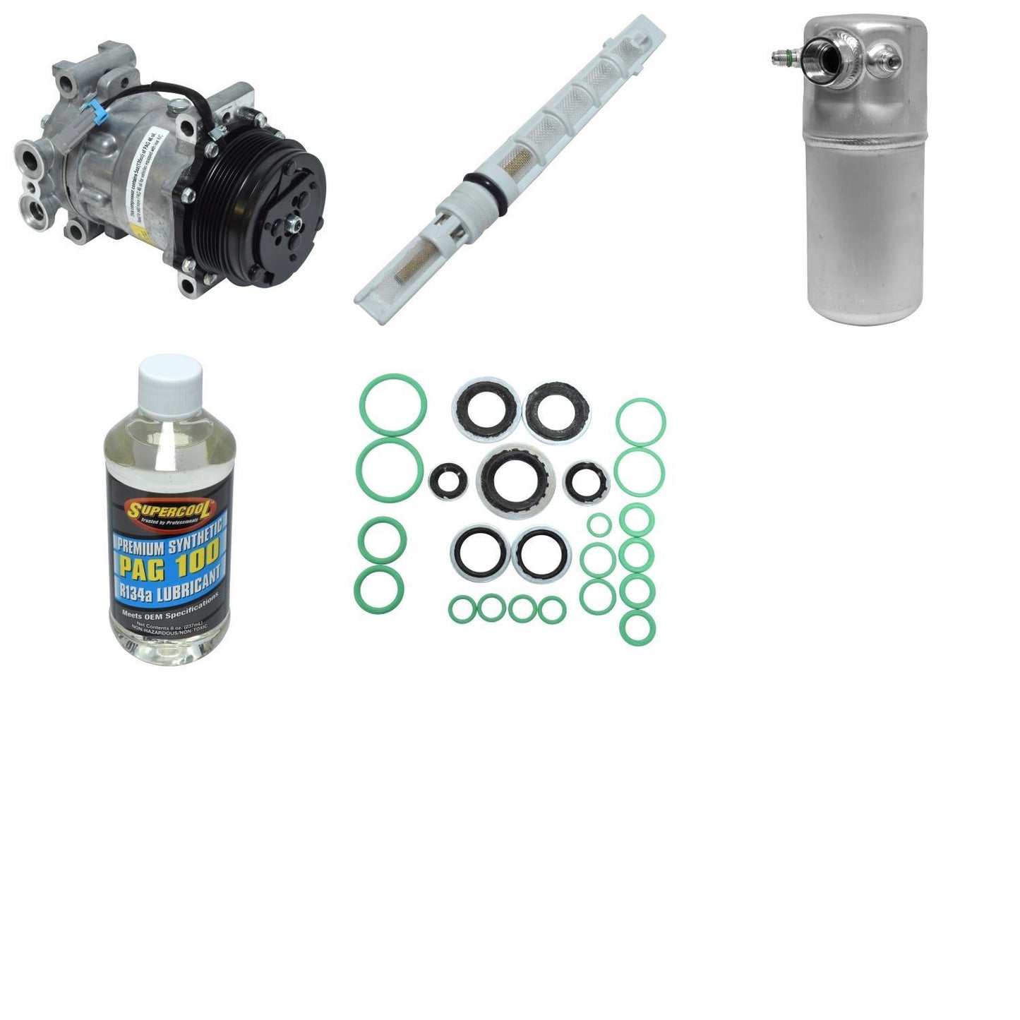 Front View of A/C Compressor and Component Kit UNIVERSAL AIR COND KT4803