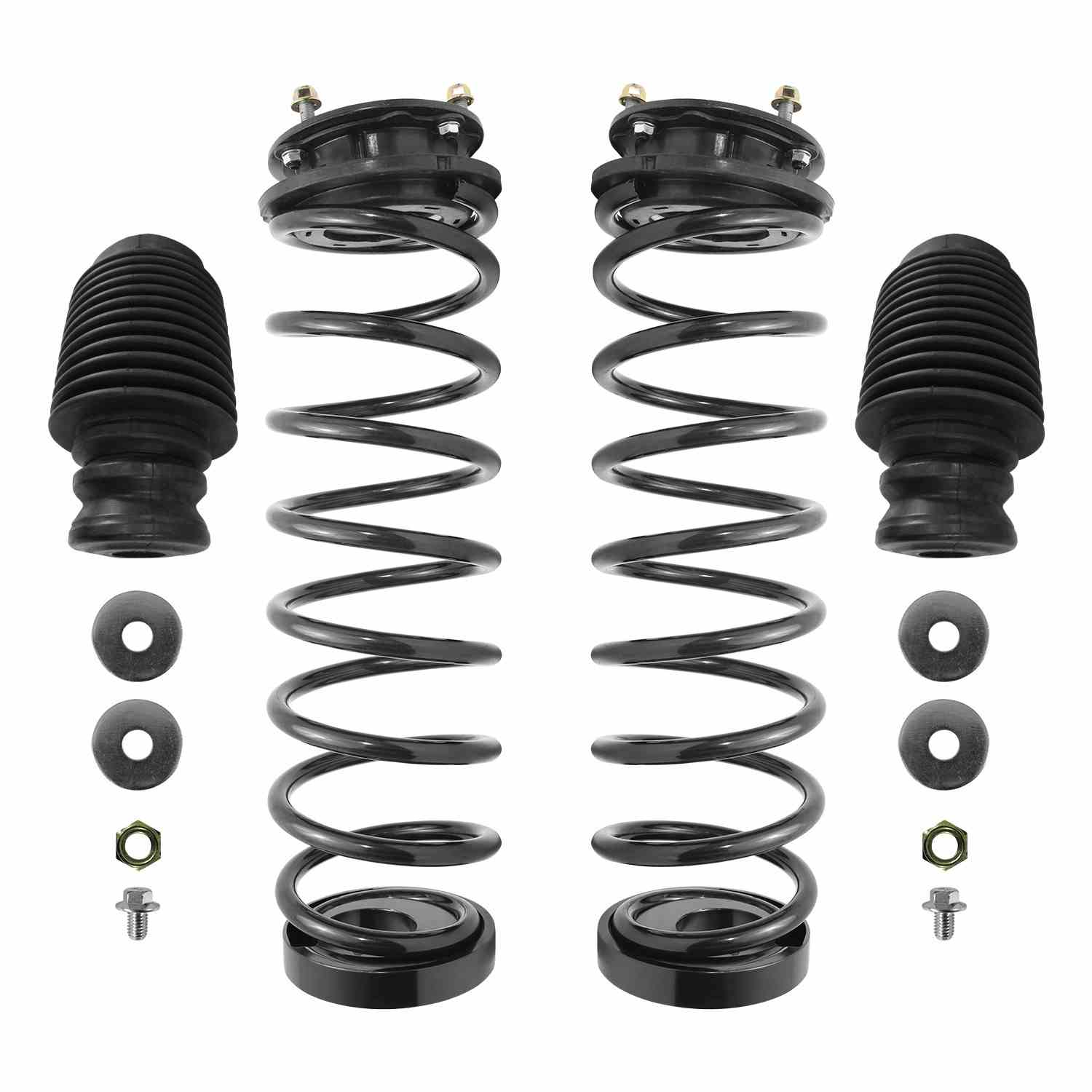 Front View of Front Air Spring to Coil Spring Conversion Kit UNITY 30-172000