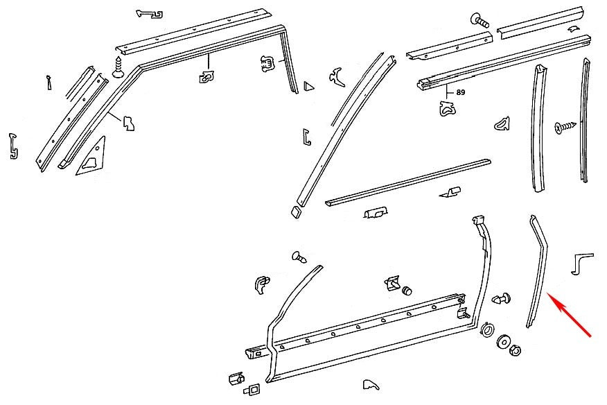 Accessories 1 View of Left Door Seal URO 1077270131