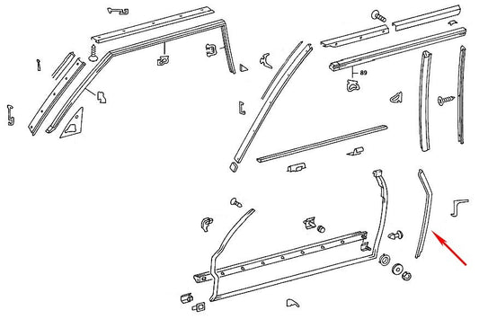 Accessories 1 View of Left Door Seal URO 1077270131