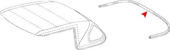 Accessories 1 View of Rear Convertible Top Seal URO 1077710098