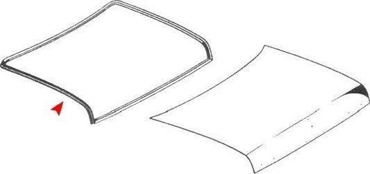 Accessories 1 View of Trunk Lid Seal URO 1087500077