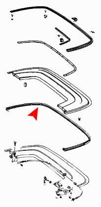 Accessories 1 View of Convertible Top Case Seal URO 1137500177