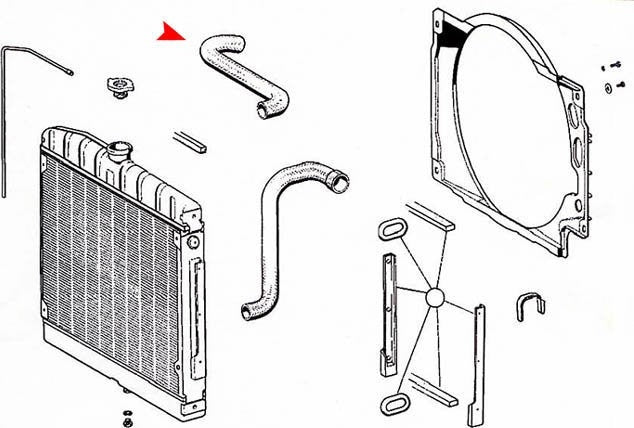 Accessories 1 View of Upper Radiator Coolant Hose URO 1145010982