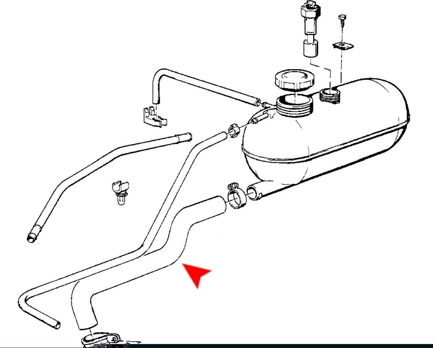 Accessories 1 View of Engine Coolant Reservoir Hose URO 11531289257