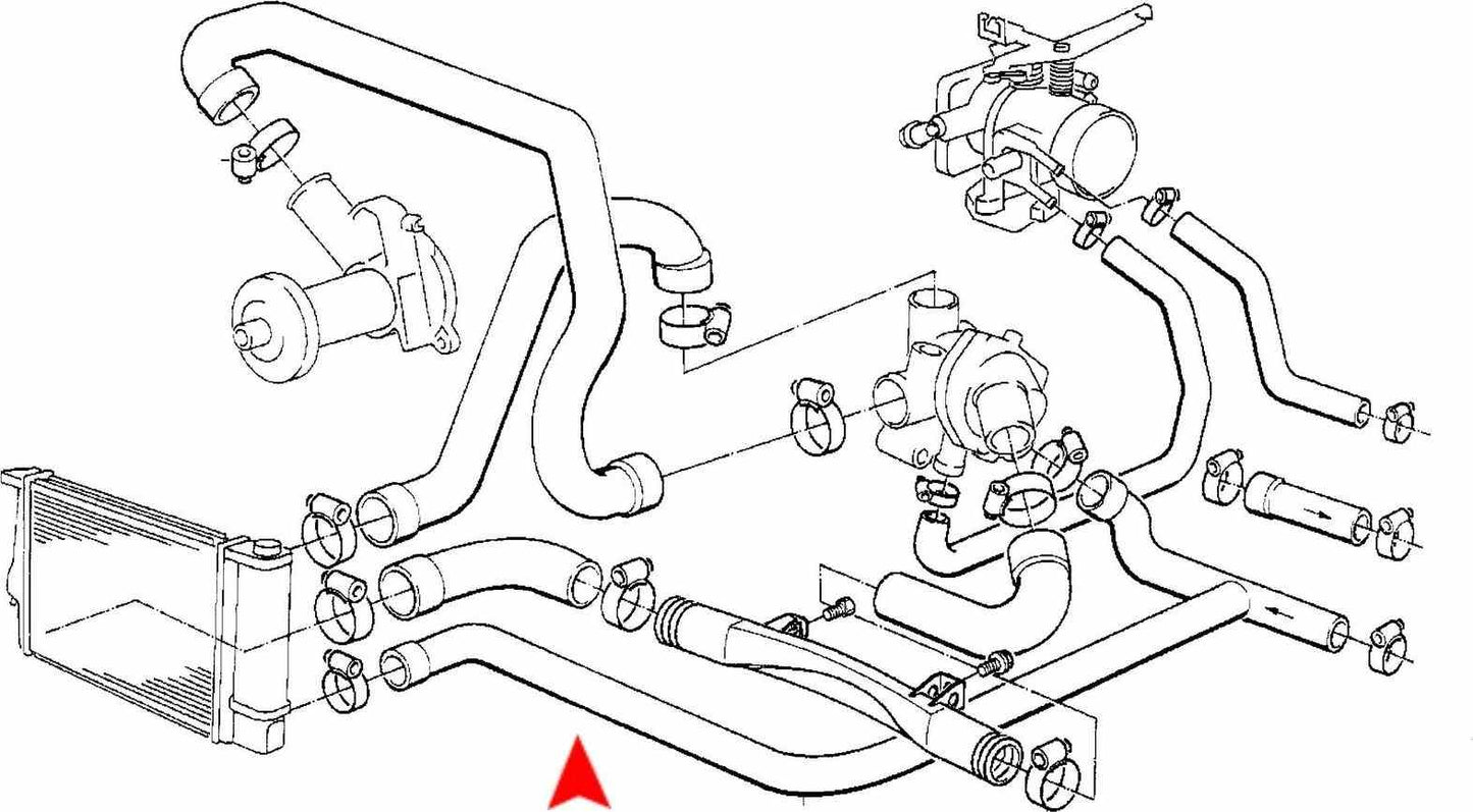 Side View of HVAC Heater Hose URO 11531722743