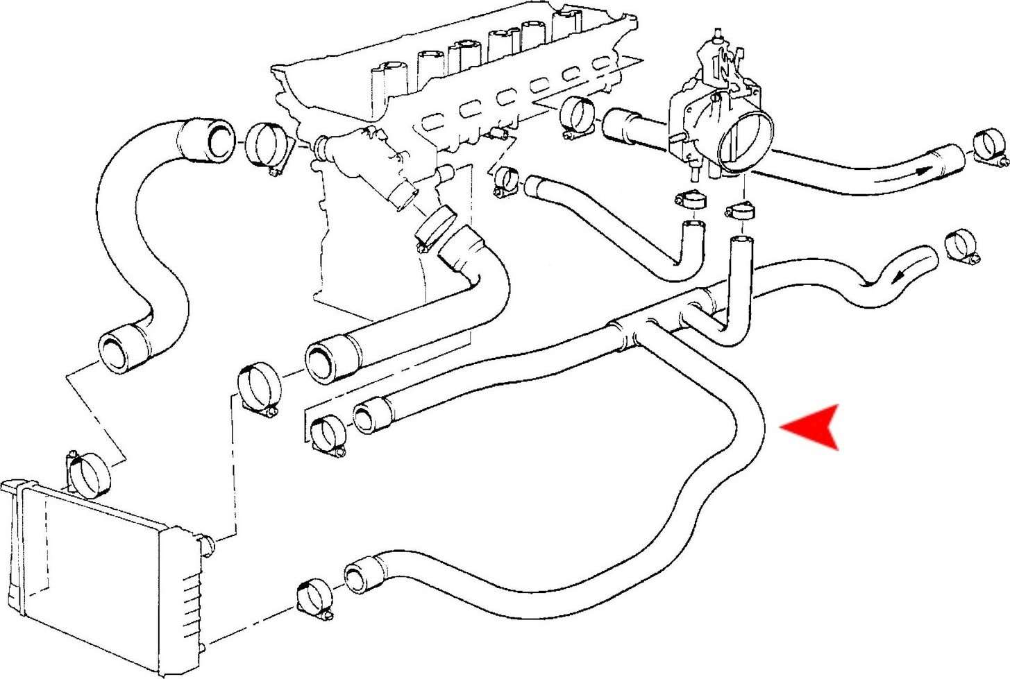 Accessories 1 View of Engine Coolant Hose URO 11531726506