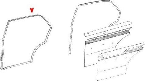 Accessories 1 View of Rear Left Door Seal URO 1157301378