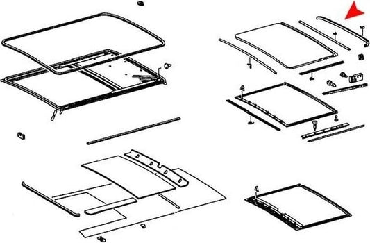 Accessories 1 View of Rear Sunroof Seal URO 1157820198