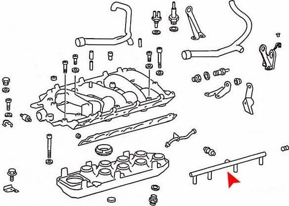 Side View of Engine Air Distribution Hose URO 1160942582