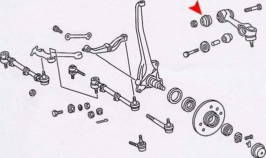 Accessories 1 View of Upper Suspension Control Arm Bushing URO 1163336314