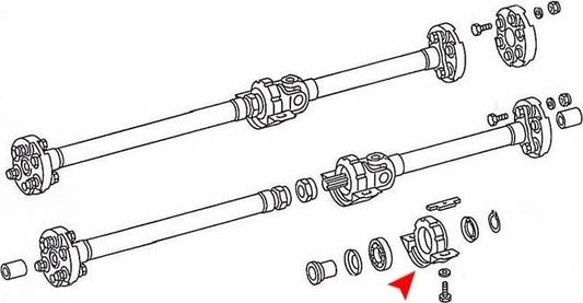 Accessories 1 View of Front Drive Shaft Center Support URO 1234101081