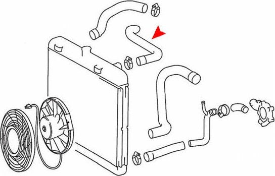 Accessories 1 View of Upper Radiator Coolant Hose URO 1235010082