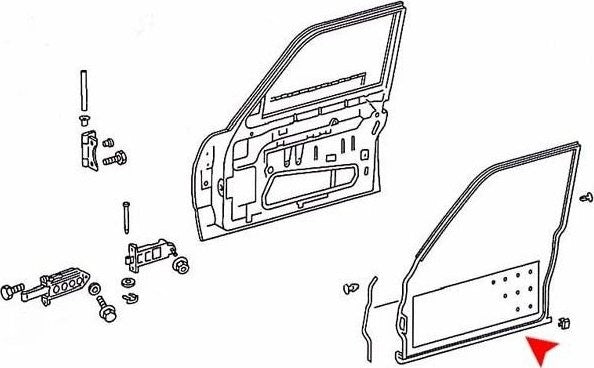 Accessories 1 View of Front Left Door Seal URO 1237201578