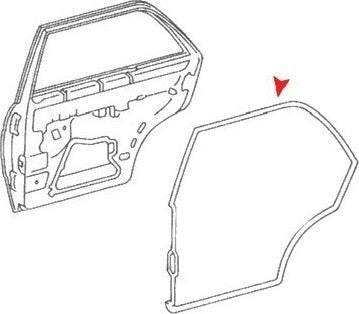 Accessories 1 View of Rear Right Door Seal URO 1237300278