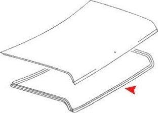 Side View of Trunk Lid Seal URO 1237580098