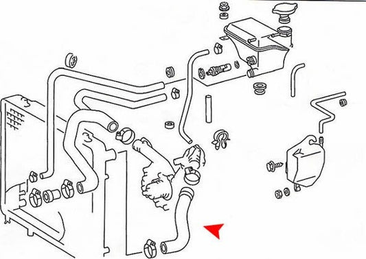 Accessories 1 View of Upper Radiator Coolant Hose URO 1245012482