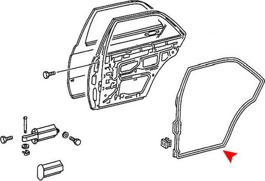 Accessories 1 View of Rear Left Door Seal URO 2017300778