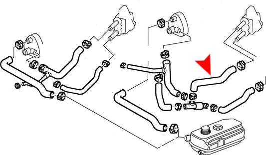 Accessories 1 View of Upper Engine Coolant Bypass Hose URO 4121703