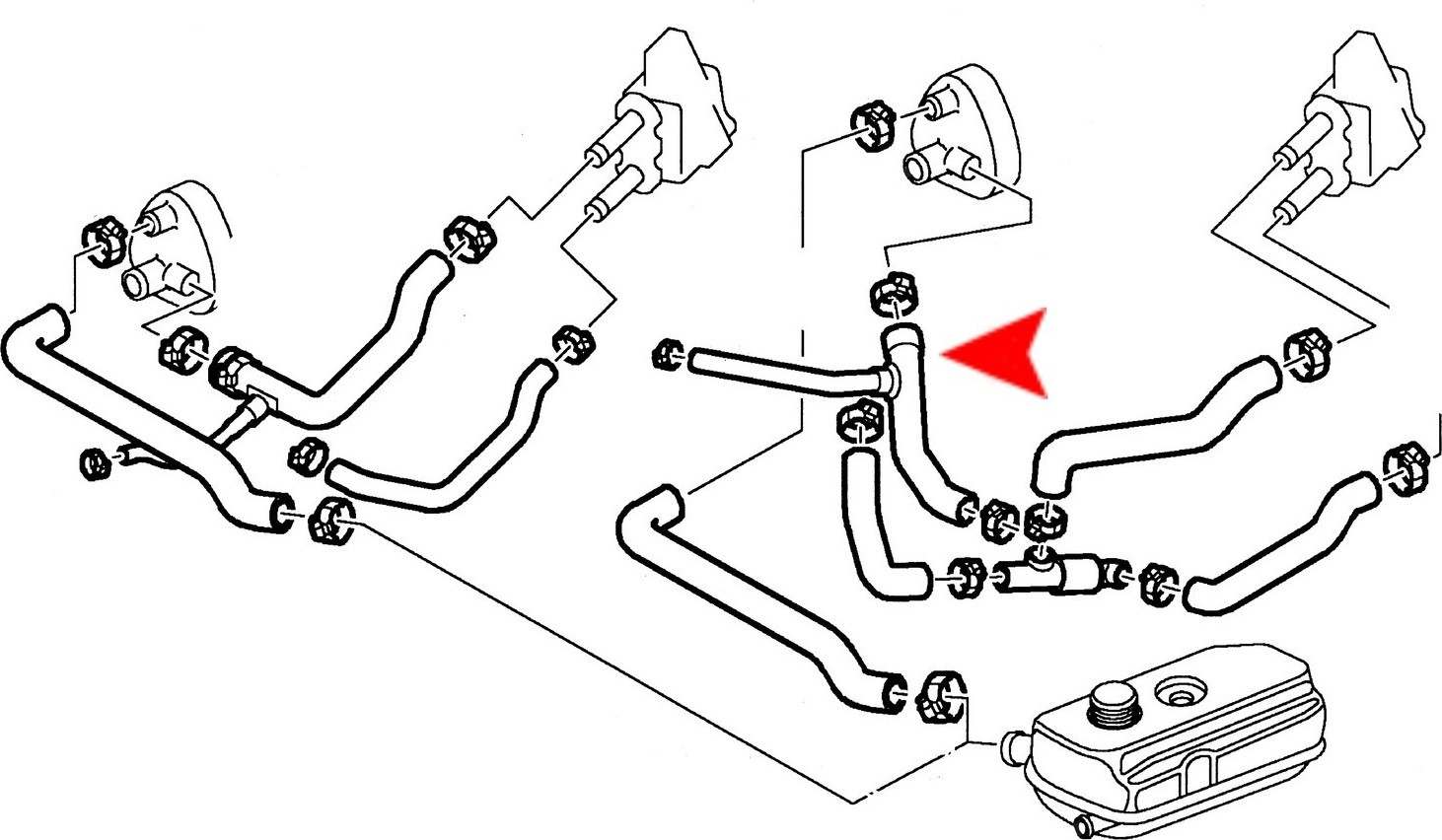 Accessories 1 View of Engine Coolant Bypass Hose URO 4284311