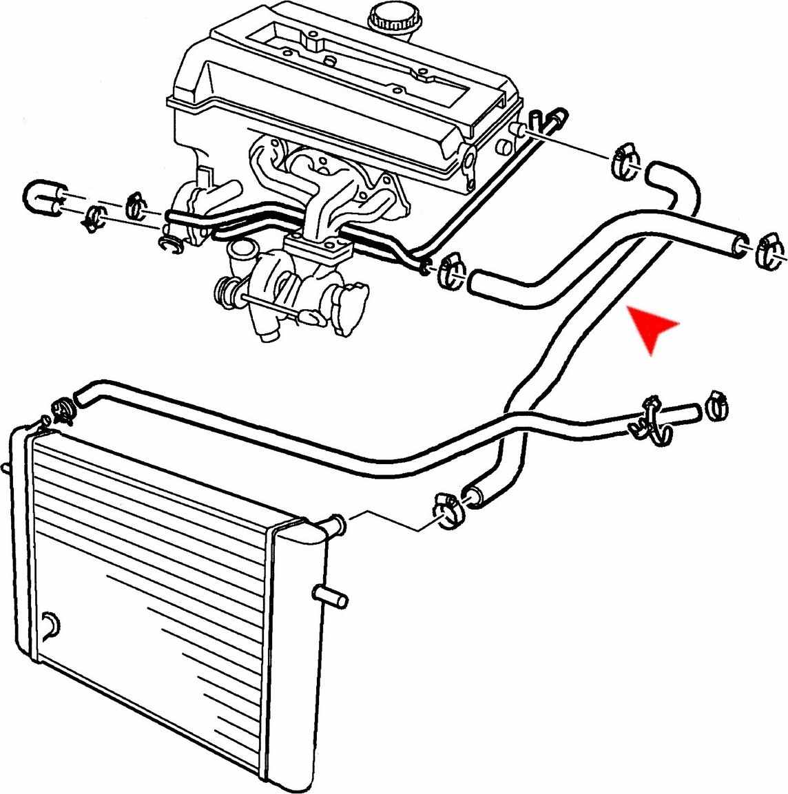 Accessories 1 View of Upper Radiator Coolant Hose URO 4964789