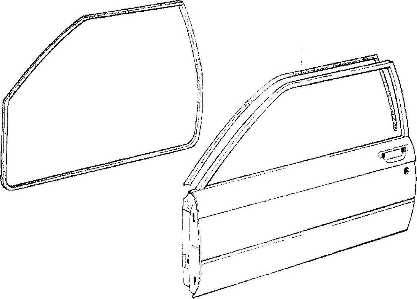 Side View of Left Door Seal URO 51711823859