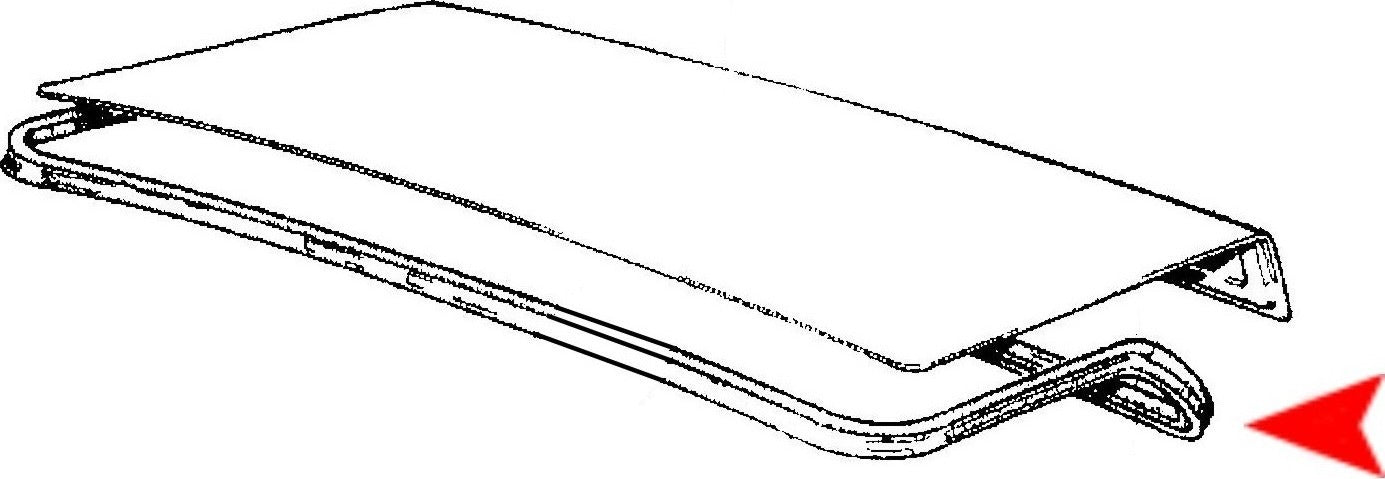 Side View of Rear Trunk Lid Seal URO 51711884149